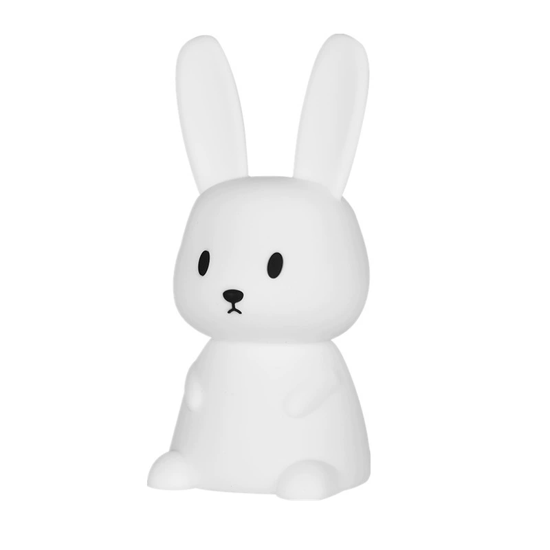 Silicone colorful night light, atmospheric rabbit for bed