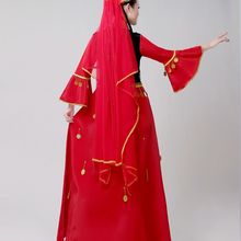 維吾爾族舞蹈服裝女新款民族表演服飾維吾爾族 舞台妝演出服