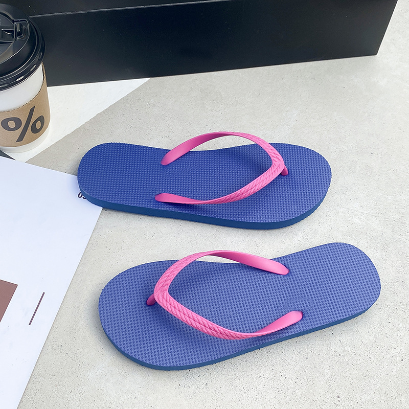 Chanclas de verano para mujer, estilo de verano, estudiante de moda, personalidad antideslizante, pinzas, lindas sandalias y zapatillas de playa coreanas