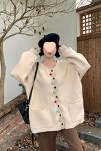 大码胖mm春季新款毛衣开衫软糯甜美时尚宽松针织外套上衣女