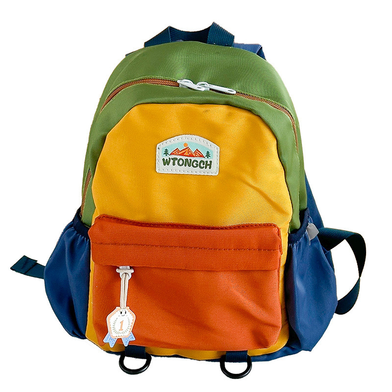 Nueva mochila infantil de colores contrastantes lindas mochila infantil para niños niñas mochila de viaje ligera ocio