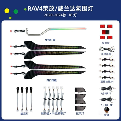 Car Ambient Lighting Is Suitable for Toyota Rav4/Wildlander Ambient Light (Panel (Dashboard) işıqlandırması) - rav4-rongfang-guangqi-weilanda-2020-2024-18-lights