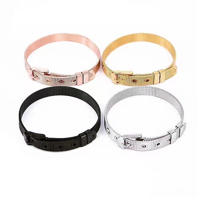 Gold-plated Mesh Bracelet Men's and Women's Fashion Wrist Accessories Titanium Steel Personalized Creative Watch Bracelet Titanium Steel Bracelet Gold-plated Mesh Bracelet Men's and Women's Fashion Wrist Accessories Titanium Steel Personalized Creative Watch Bracelet Titanium Steel Bracelet