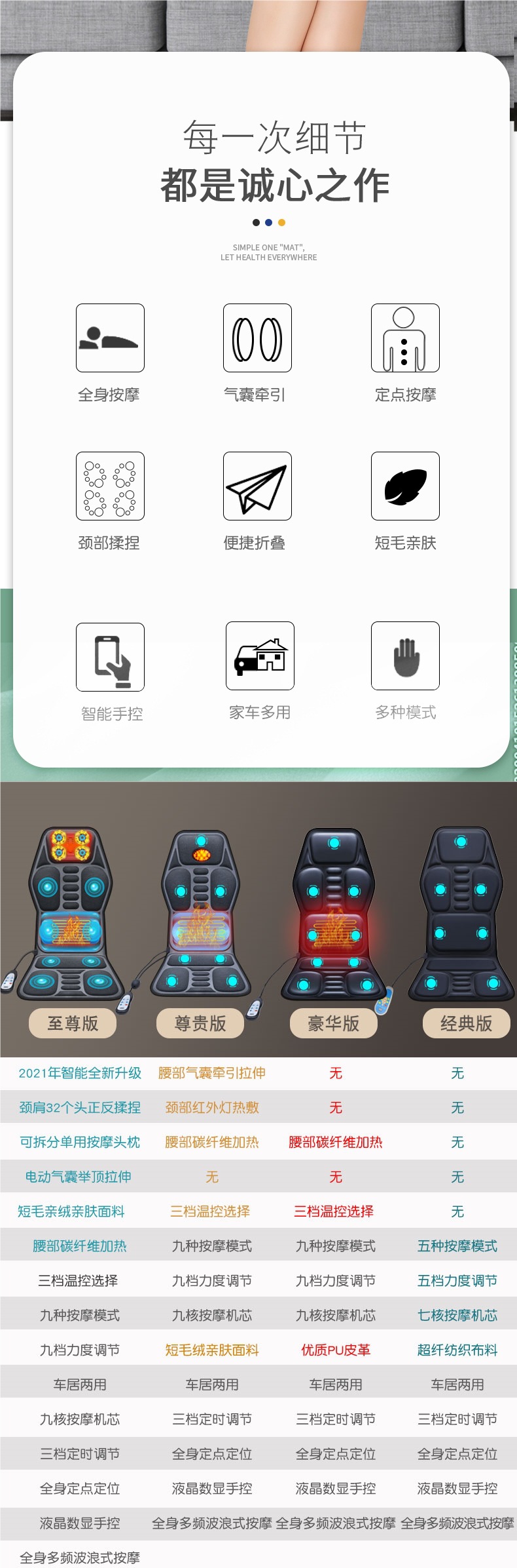 Enlong Car Cervical Spine Massager Waist Back Lumbar Spine Car Massage Cushion Hip Chair Cushion Pillow