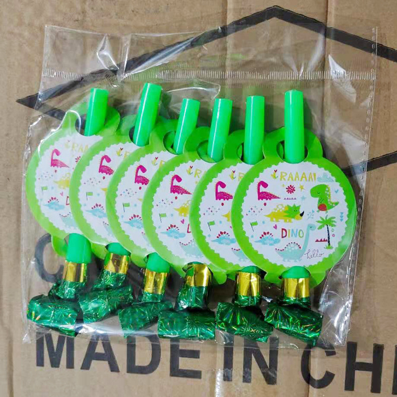 Amazon dibujos animados dinosaurio fiesta de cumpleaños traje triángulo bandera plato de papel caja de palomitas de maíz tapa de papel taza de fábrica de papel Yiwu