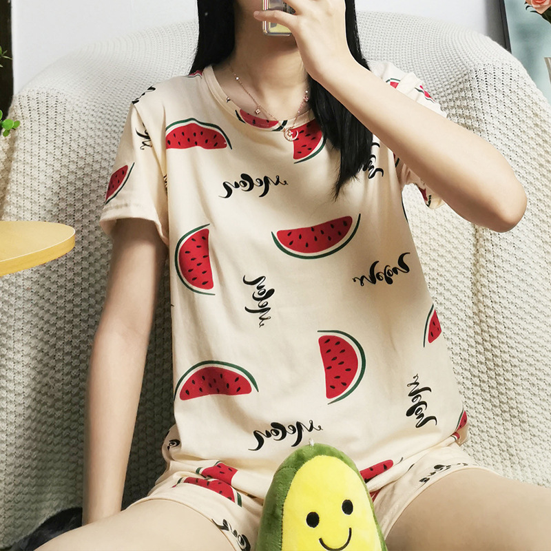 160 thick milk silk SMX red watermelon short set