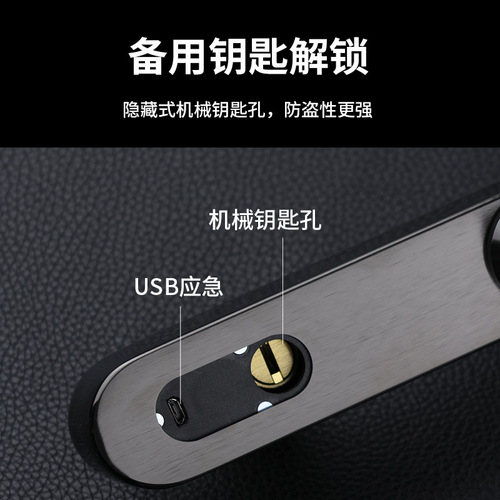 Cross-border exclusive narrow door aluminum alloy 304 stainless steel fingerprint lock password magnetic card induction lock home door smart lock 