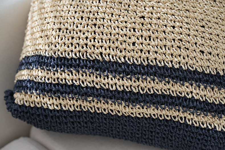 Grote geweven strandtas voor dames elegante schoudertas shopper_voghion.com