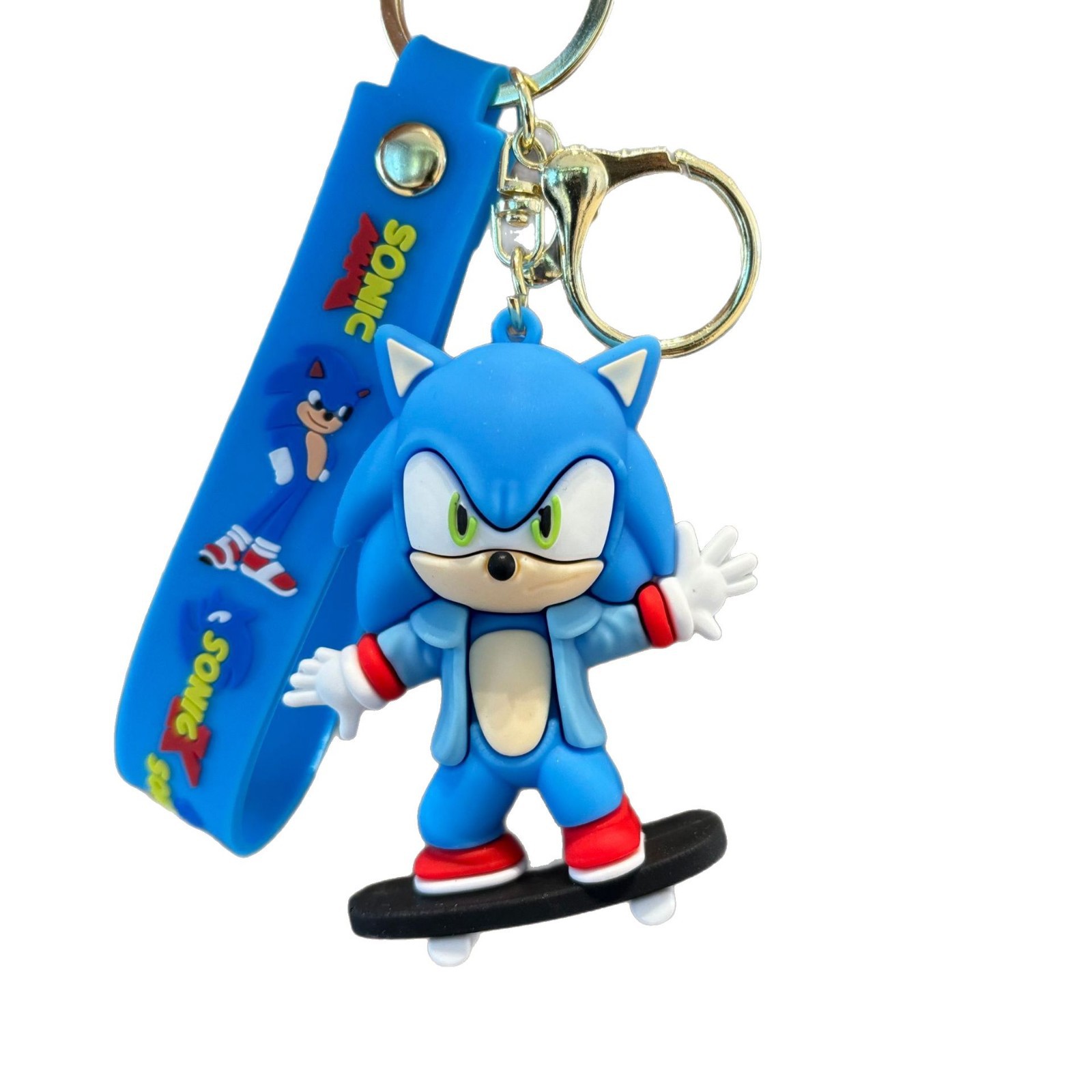Colgante de llavero de Sonic de dibujos animados Colgante de llavero de Sonic de ratón ultrasónico Llavero de coche regalo pequeño