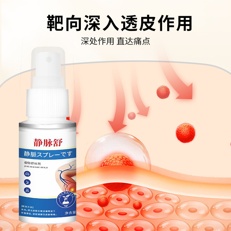 日本藤健制药静脉舒喷剂手足静脉凸起肿胀喷剂静脉曲起喷雾批发|undefined