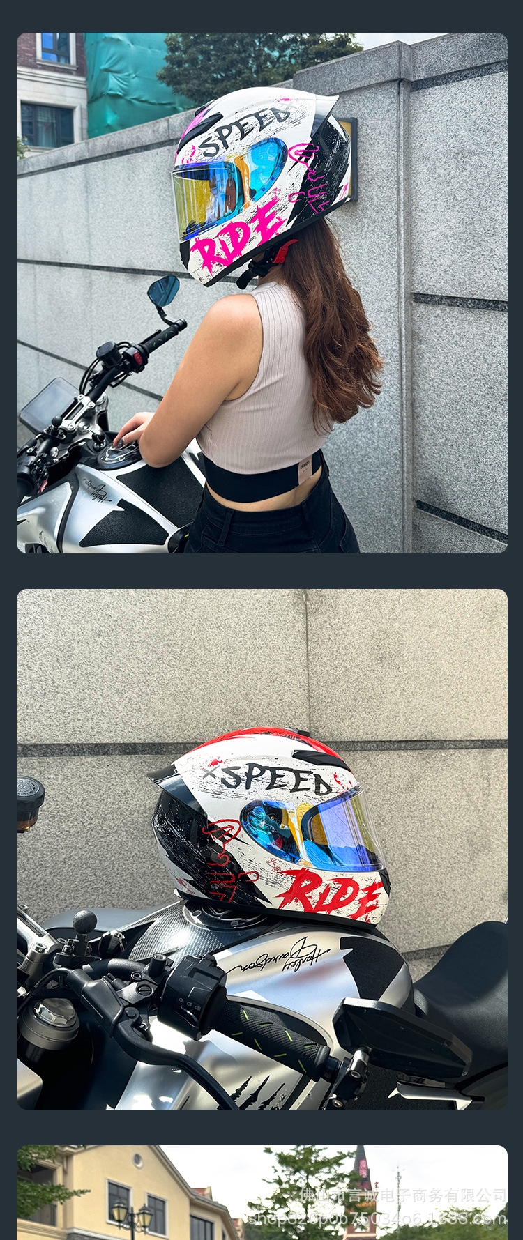 The New Cross-Border 3C/Dot Certified Motorcycle Helmet Can Be Equipped with Bluetooth and Is Suitable for Motorcyclists, All-Season Full-Face Helmet for Men