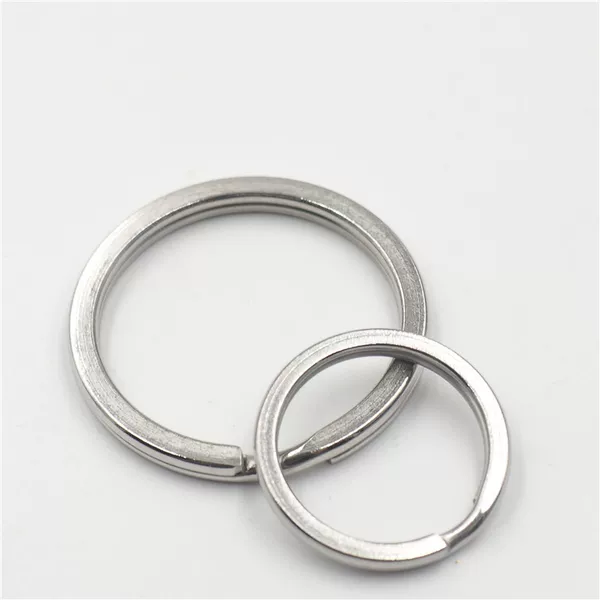 Stainless Steel Key Ring Flat Key Ring Double Flat Ring Key Chain Personalized Waist Key Chain DIY Jewelry Accessories
