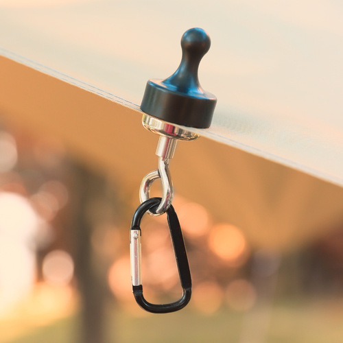 Outdoor Portable Powerful Magnetic Hook Magnet Hook Fast Hanging Light Clip Tent Awning Fixing Screw Hook Camping Light
