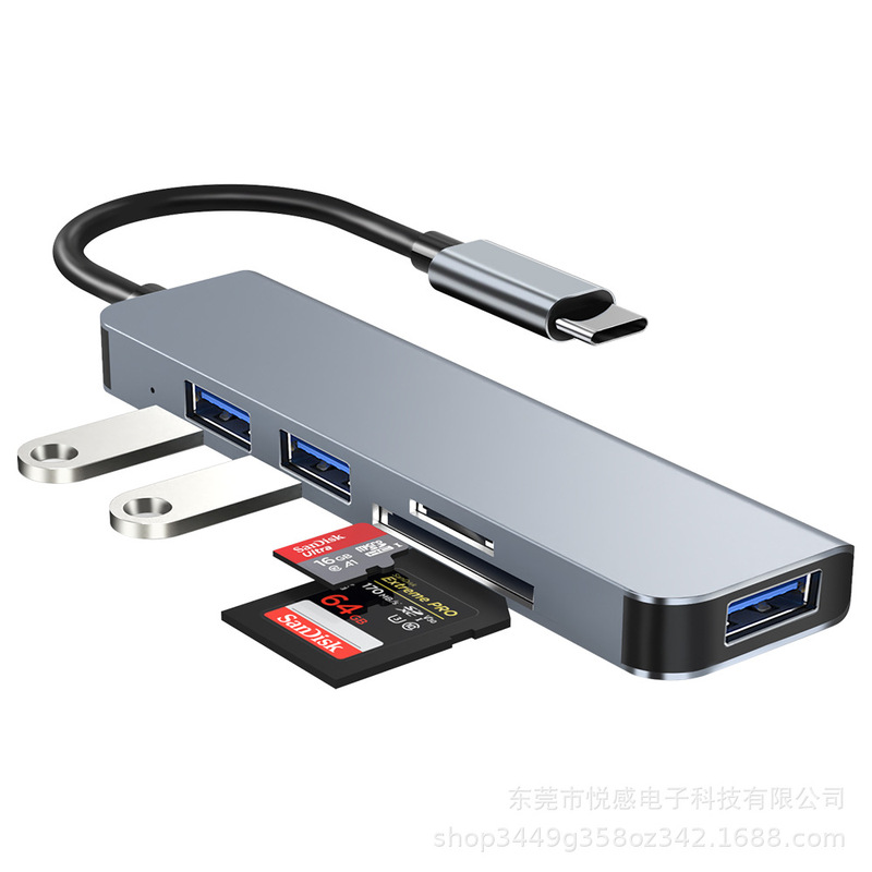 Factory Customized Amazon Card Reader Type-C Hub3.0 Mobile Phone Computer Branch Expansion USB Extender Factory Customized Amazon Card Reader Type-C Hub3.0 Mobile Phone Computer Branch Expansion USB Extender