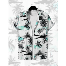 D 74628 Luxury Black Hawaiian Shirt ��ɫ��ʿ��������