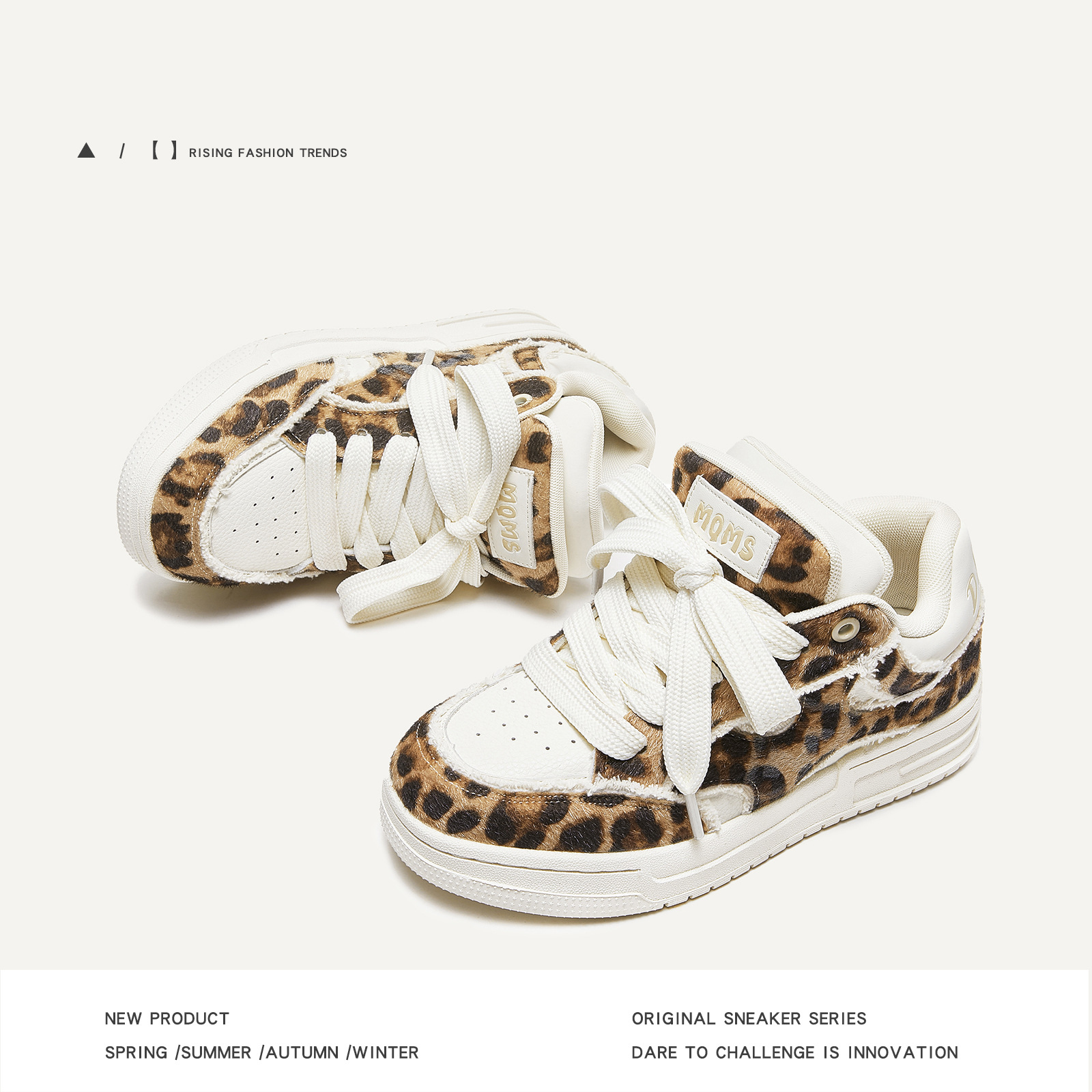 Série Disruption Aesthetics Plate Chaussures décontractées à la mode pour femmes Motif léopard_voghion.com