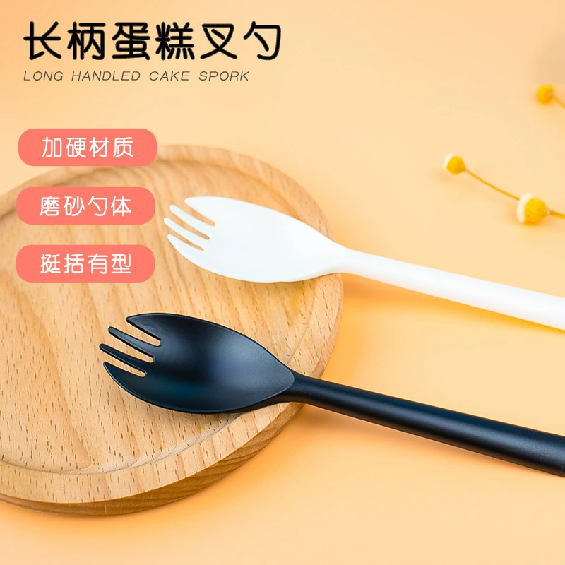 одноразовый пакет, plastic прозрачная черная ложка