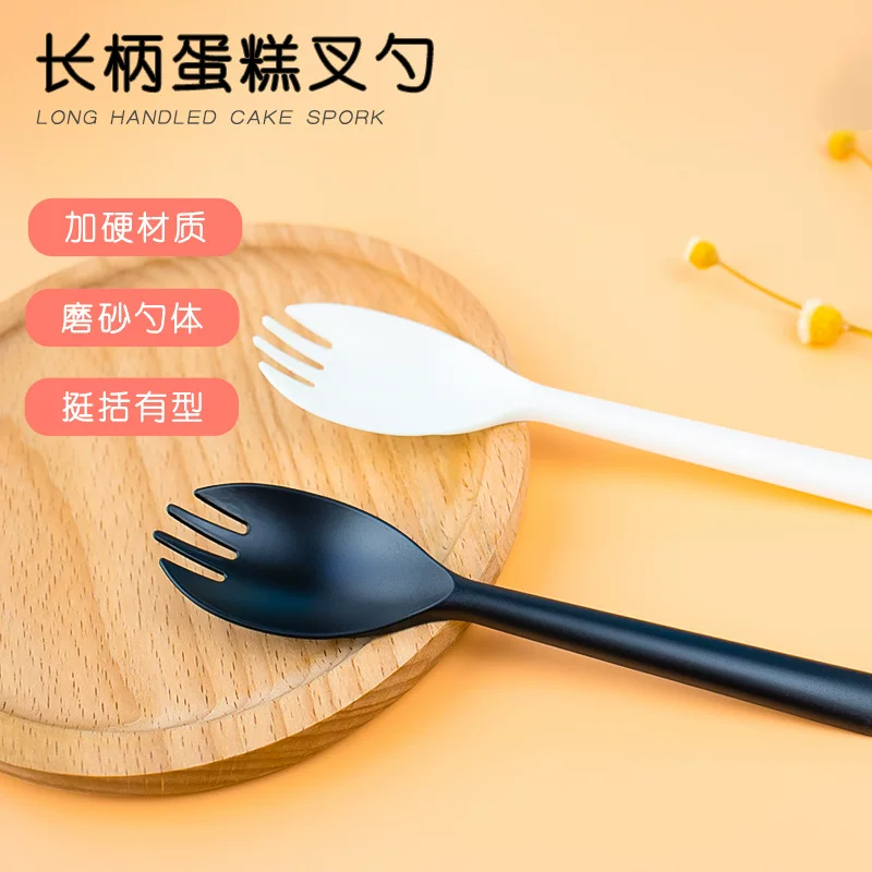 одноразовый пакет, plastic прозрачная черная ложка