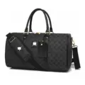 Jacquard Travel Bag - Black-Gold
