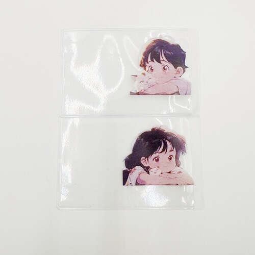 Transparent Antimagnetic ID Card Avatar Spoof Protective Cover Kidnapper Head Cover Funny ID Protective Cover Transparent Card Holder
