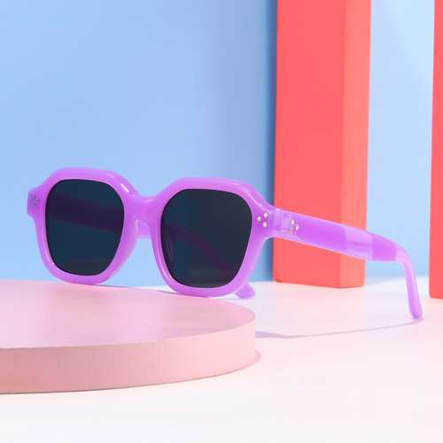 7312 Children's Size Sunglasses 2024 New Korean Style Color Dark Glasses Instagram Style Streetwear Sunglasses