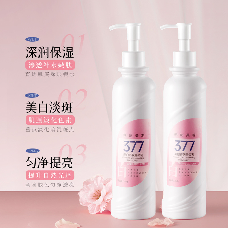 韩伦美羽美白身体乳滋润养肤保湿全身美白烟酰胺亮肤润肤乳液批发|undefined
