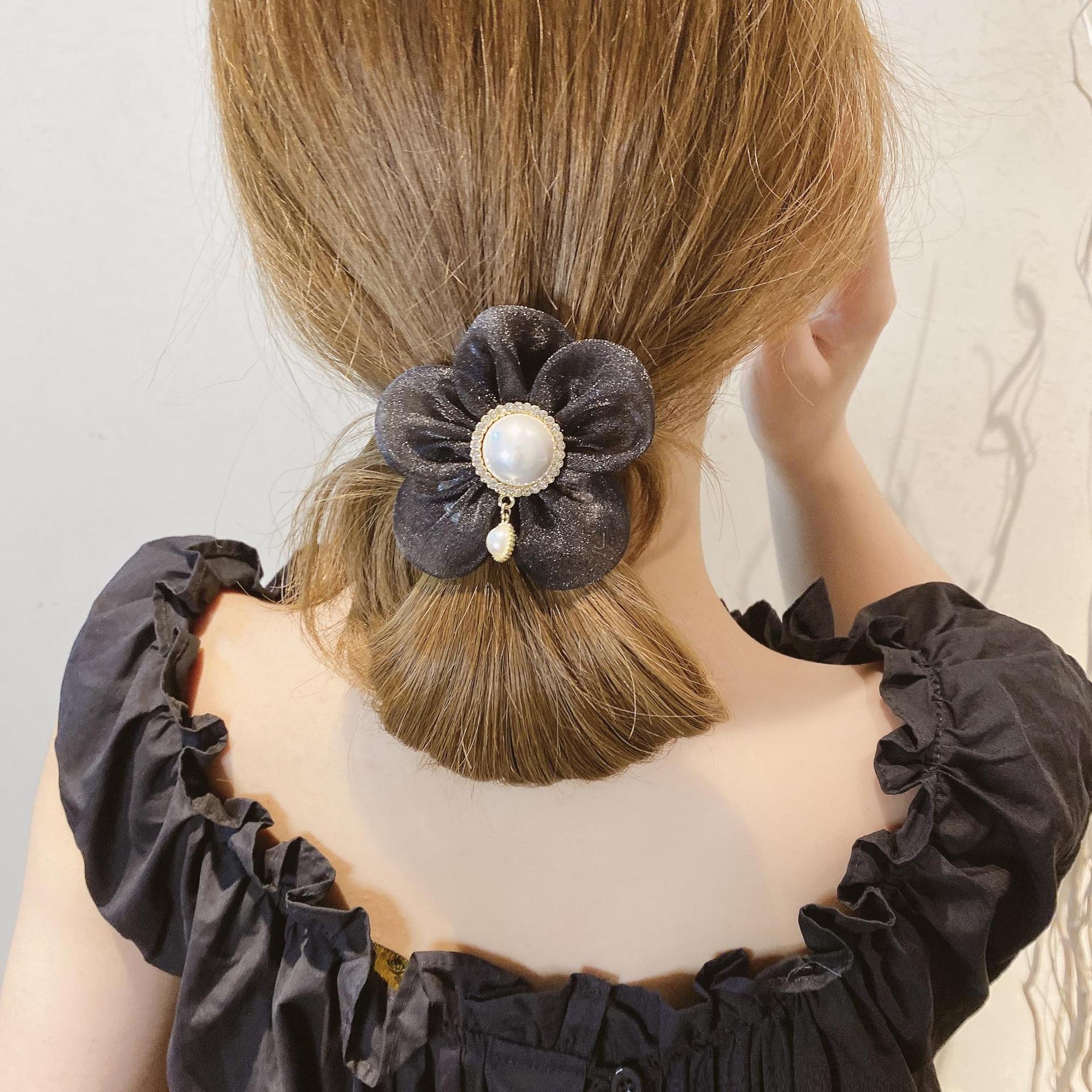 Corea del Sur Dongdaemun pequeñas flores corredores de cabello para mujeres correa de cabello para niñas correa de correa de perlas