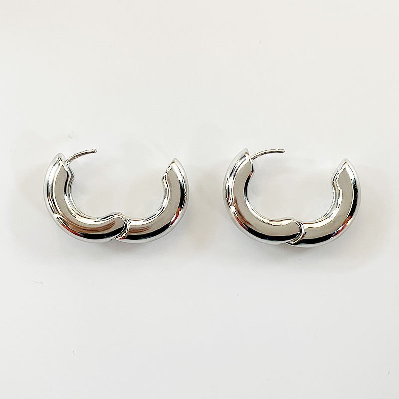 1 Pair Simple Style Commute Round Plating Copper Hoop Earrings display picture 5