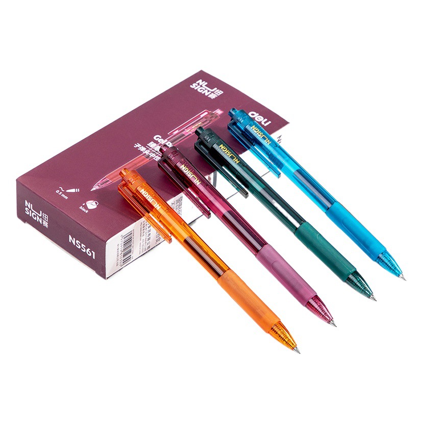 Deli newsey serie NS559 NS561 gel pluma negro 0,5 simple firma pluma image 1