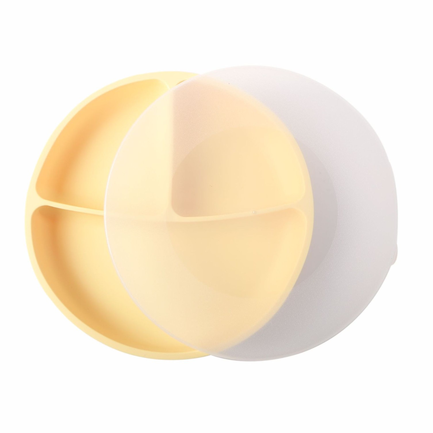 노란색 "작은 흡입 컵 225g" + 투명 뚜껑