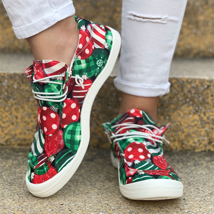 Scarpe casual piatte stampate da donna comode e versatili_voghion.com