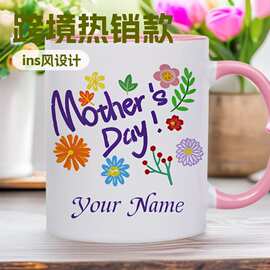 马克杯跨境热销陶瓷马克杯咖啡杯加印LOGO名字图片 一件代发现货