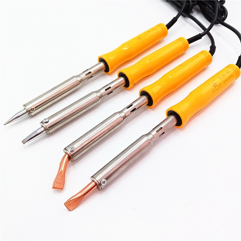 银星电烙铁大功率焊接工具工厂单位80W120W长寿命尖头扁平一字头