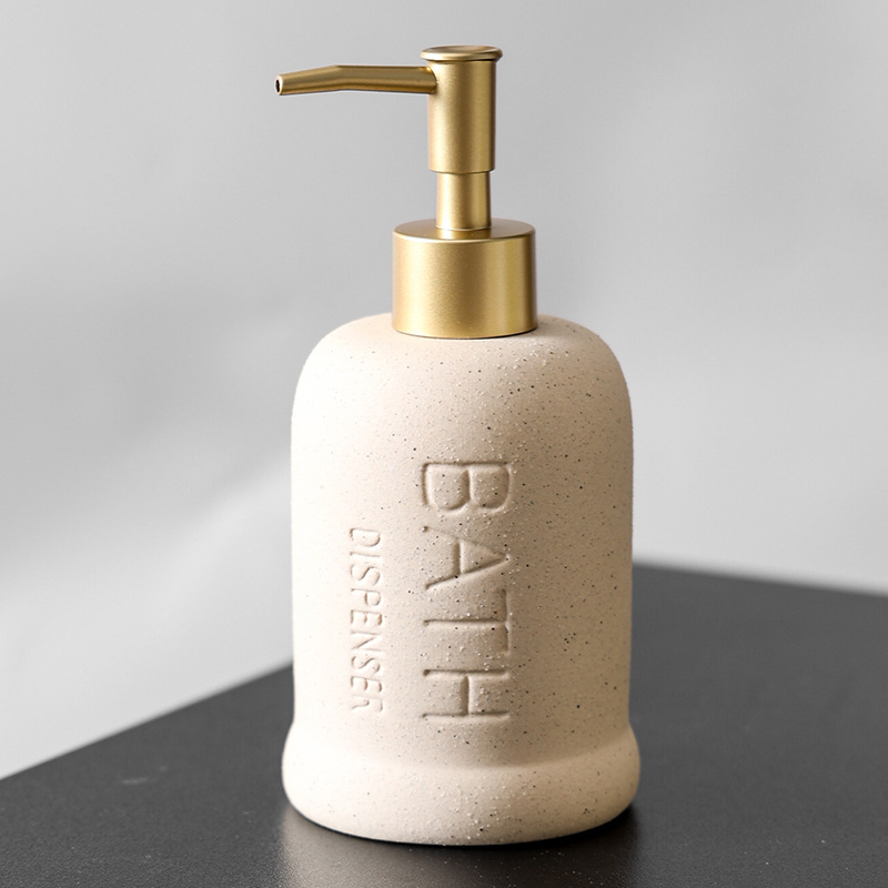 Botella de loción de cerámica de baño de hotel, botella dividida, champú a presión, gel de ducha, loción de manos, acondicionador, botella vacía