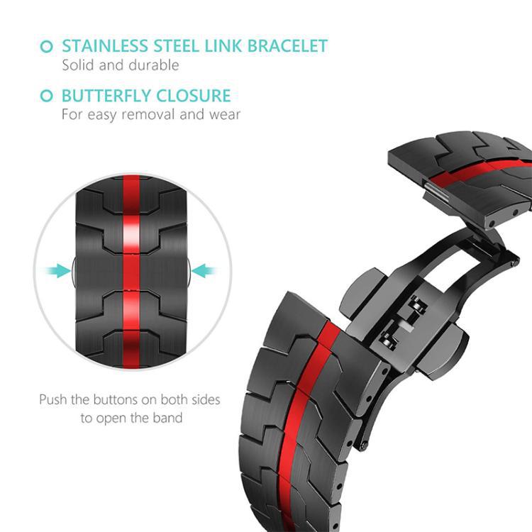 xDfind Iron Man Butterfly Buckle Correa de acero inoxidable para Samsung Galaxy Watch8 / 8 Classic / Samsung Galaxy