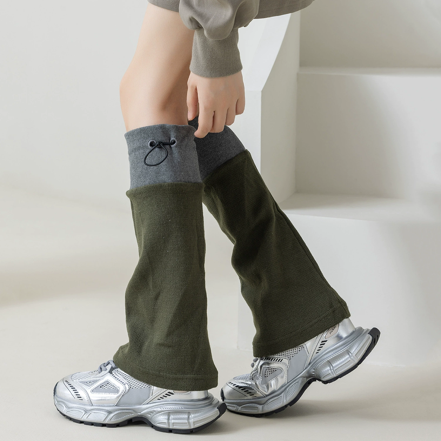 Демисезонные ретро-гетры, универсальные высокие сапоги, шнуровка
