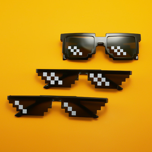 New Mosaic Glasses Party Glasses Mosaic Live Broadcast Funny Sunglasses Street Stall Wholesale Sunglasses