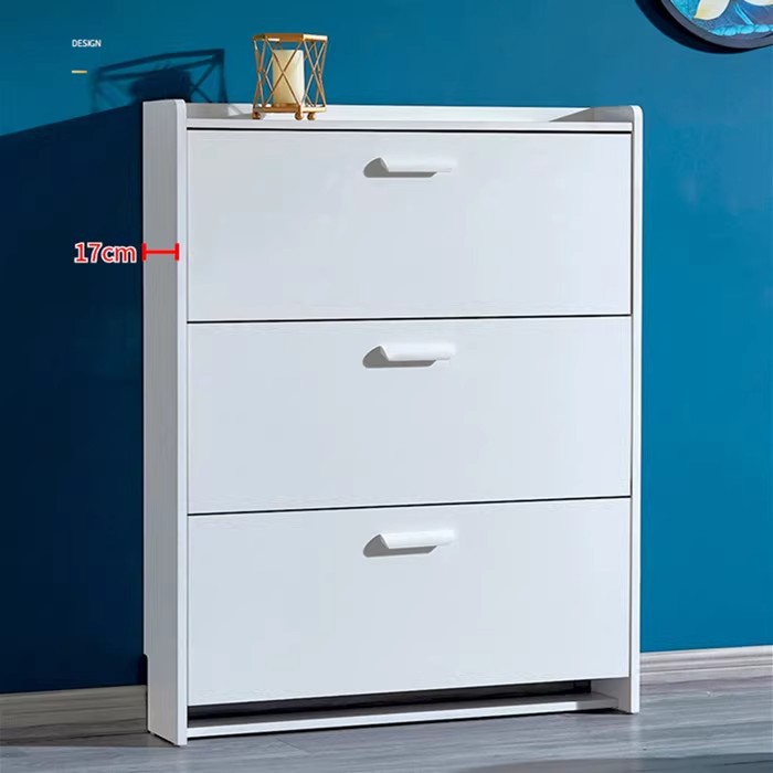 Factory Direct Supply White Household Large-Capacity Dust-Proof Multi-Functional Simple Foyer Cabinet Door Bucket Storage Shoe Cabinet