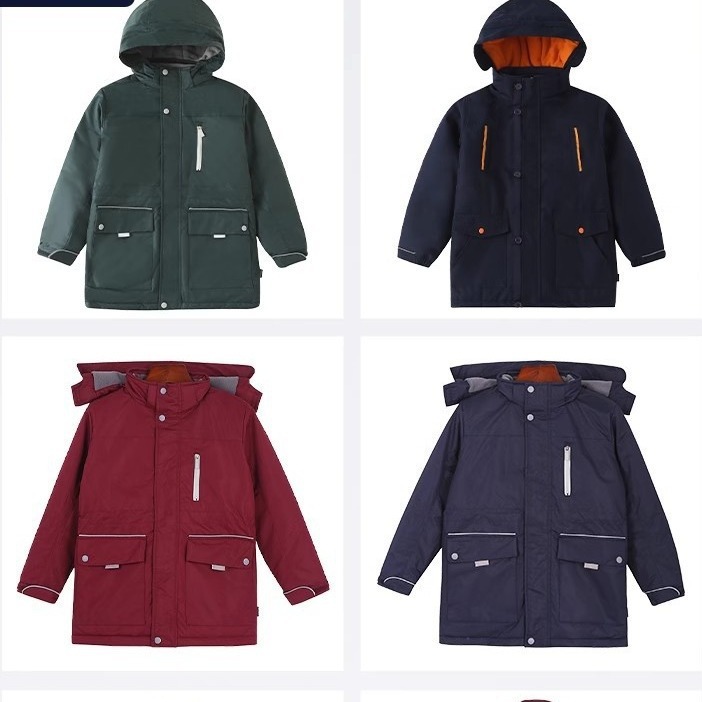 斯踏迪校服套裝小學生連帽衝鋒衣外套兒童班服加厚秋冬款