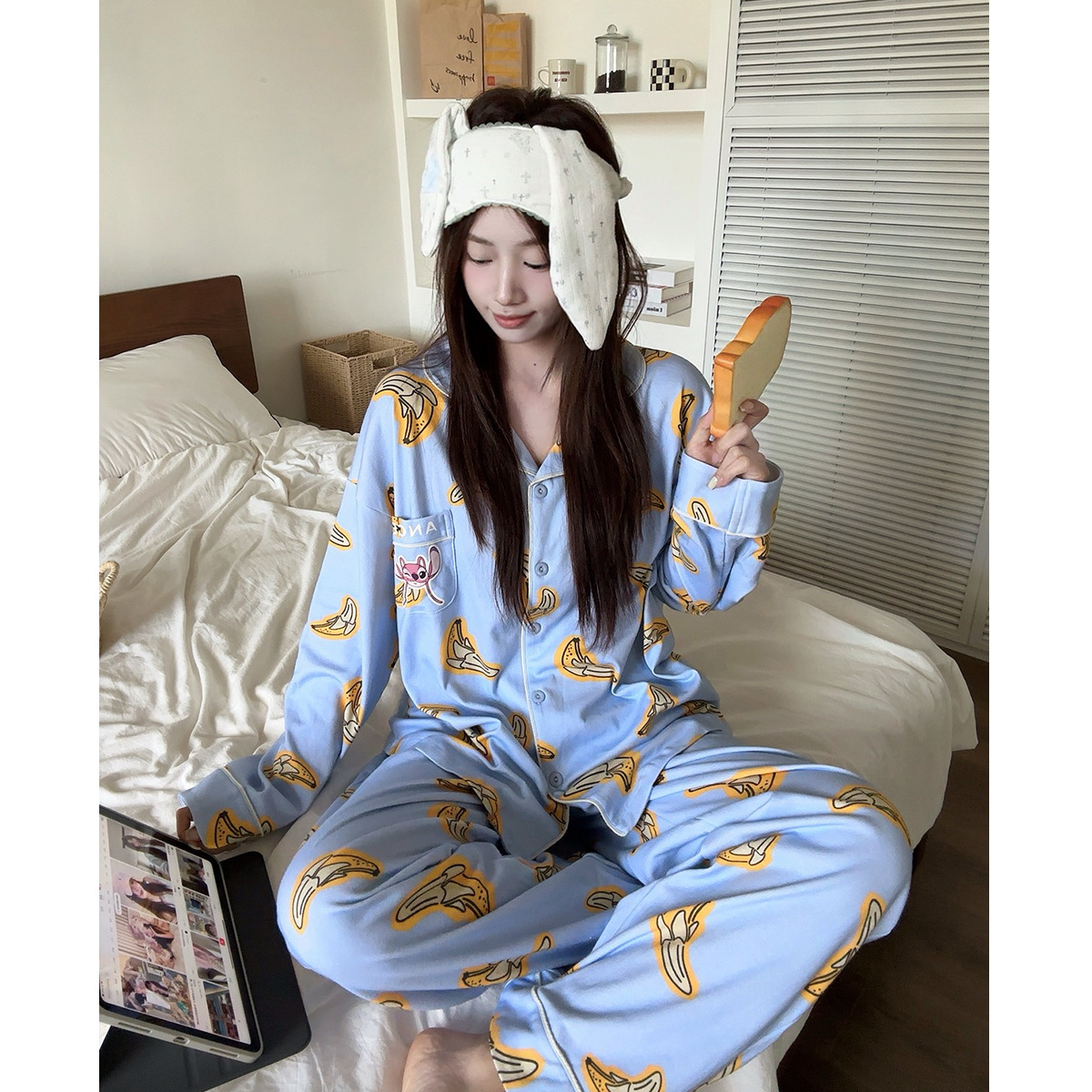 [Beneficios de liquidación] Runma Pijamas Primavera y otoño Mujeres de manga corta Verano Algodón Coral Velvet Hombres Manga larga Seda Pareja Invierno