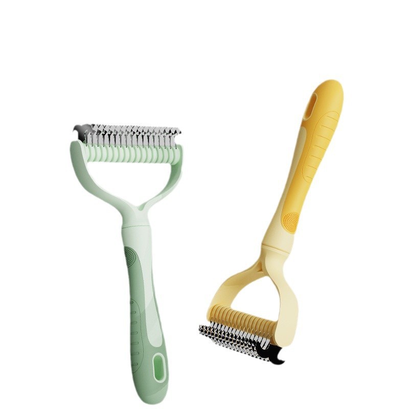 Peine de nudo abierto al por mayor para mascotas, gato de pelo largo para mascotas, oso de peluche, peine de cuchillo abierto, peine de cuchillo, peine de aguja de nudo abierto especial para artefactos