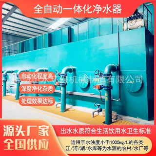 乡镇自来水厂净水设备农村饮用水净化设备山泉水河水一体化净水器