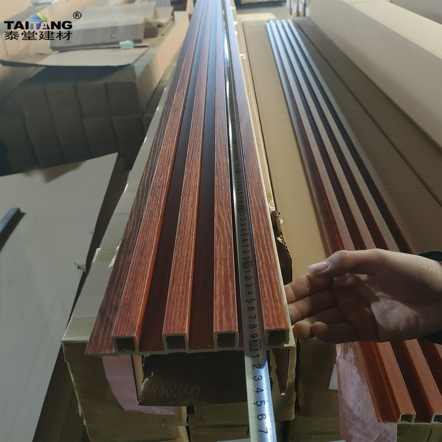 Exportar al mercado sudamericano de fibra de madera de bambú a cuadros Gran Muralla Tablero Wpc Tablero 160x24x2900mm 2kg Puyin