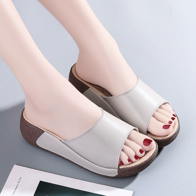 Summer slippers platform for leisure, footwear, sandals, plus size