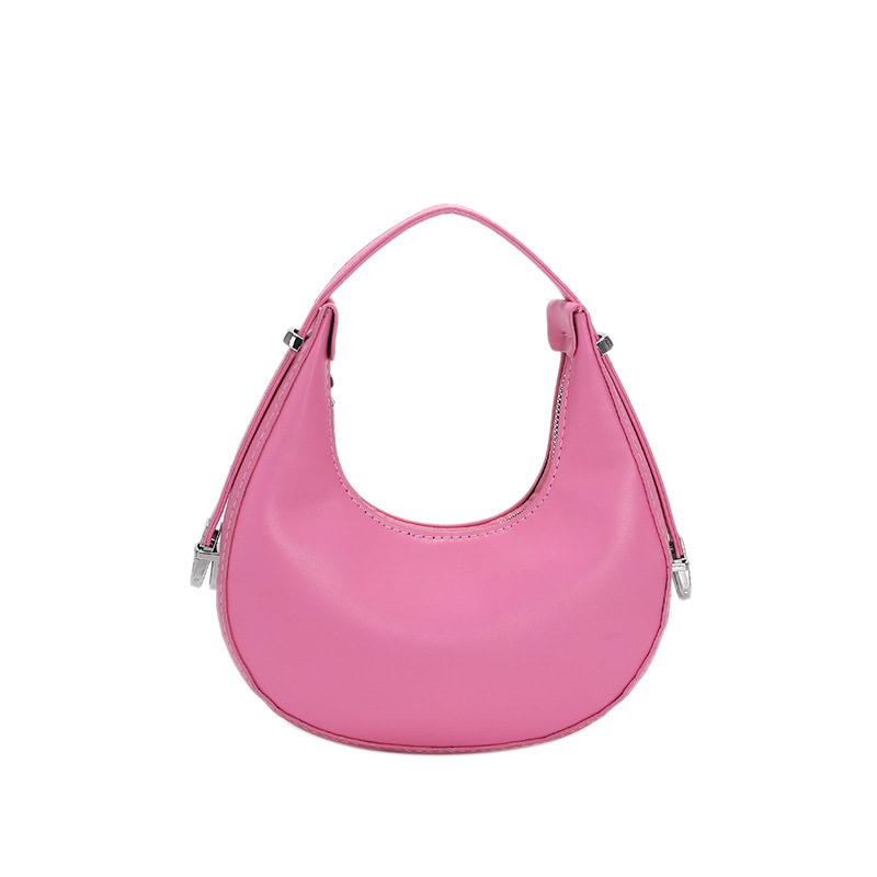 Estilo francés nicho media luna bolsa para mujeres 2023 verano nueva moda color sólido casual textura moda hombro bolsa axila bolsa