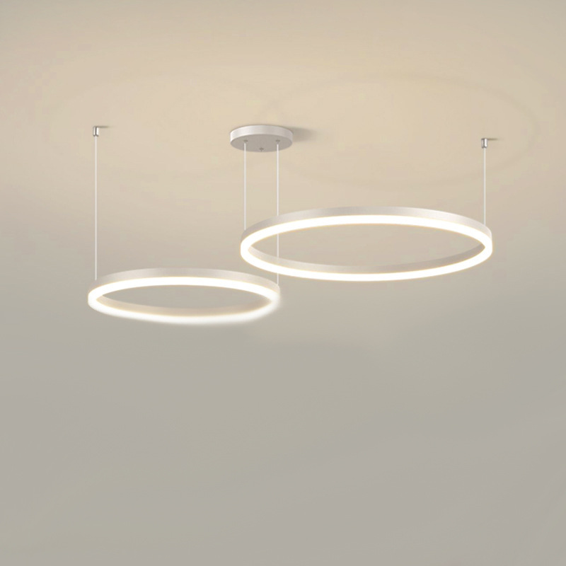 2025 atmósfera anular sala de estar lámpara de la sala de comedor círculo lámpara de la mesa moderna simple de bajo perfil lámpara de lujo ligera