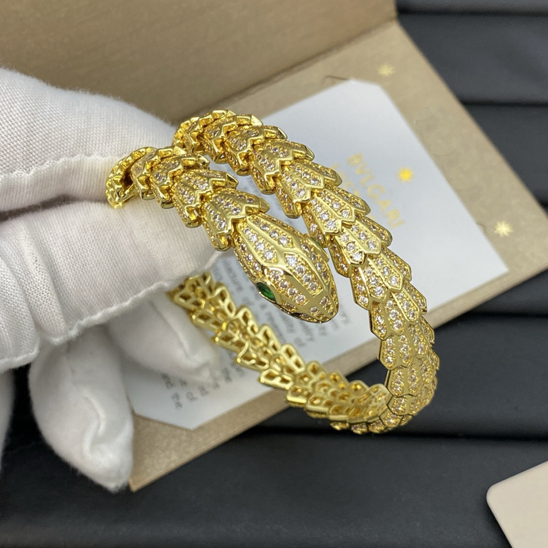 Baojia/Bv Cross-Border New Snake-Shaped Personalized Bracelet for Women, Trendy Fashion Versatile Light Luxury Exquisite Craftsmanship Bracelet Jewelry Baojia/Bv Cross-Border New Snake-Shaped Personalized Bracelet for Women, Trendy Fashion Versatile Light Luxury Exquisite Craftsmanship Bracelet Jewelry