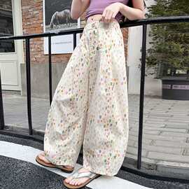 女童裤子夏薄款女大童防蚊裤女孩夏装2025新款儿童空调裤透气童装