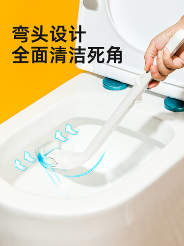 Japanese disposable toilet brush set replacement head long handle household bathroom toilet no dead corner cleaning artifact