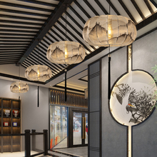 ♡中式吊灯仿古茶室茶楼火锅店民宿酒楼饭店包厢布艺灯笼中国
